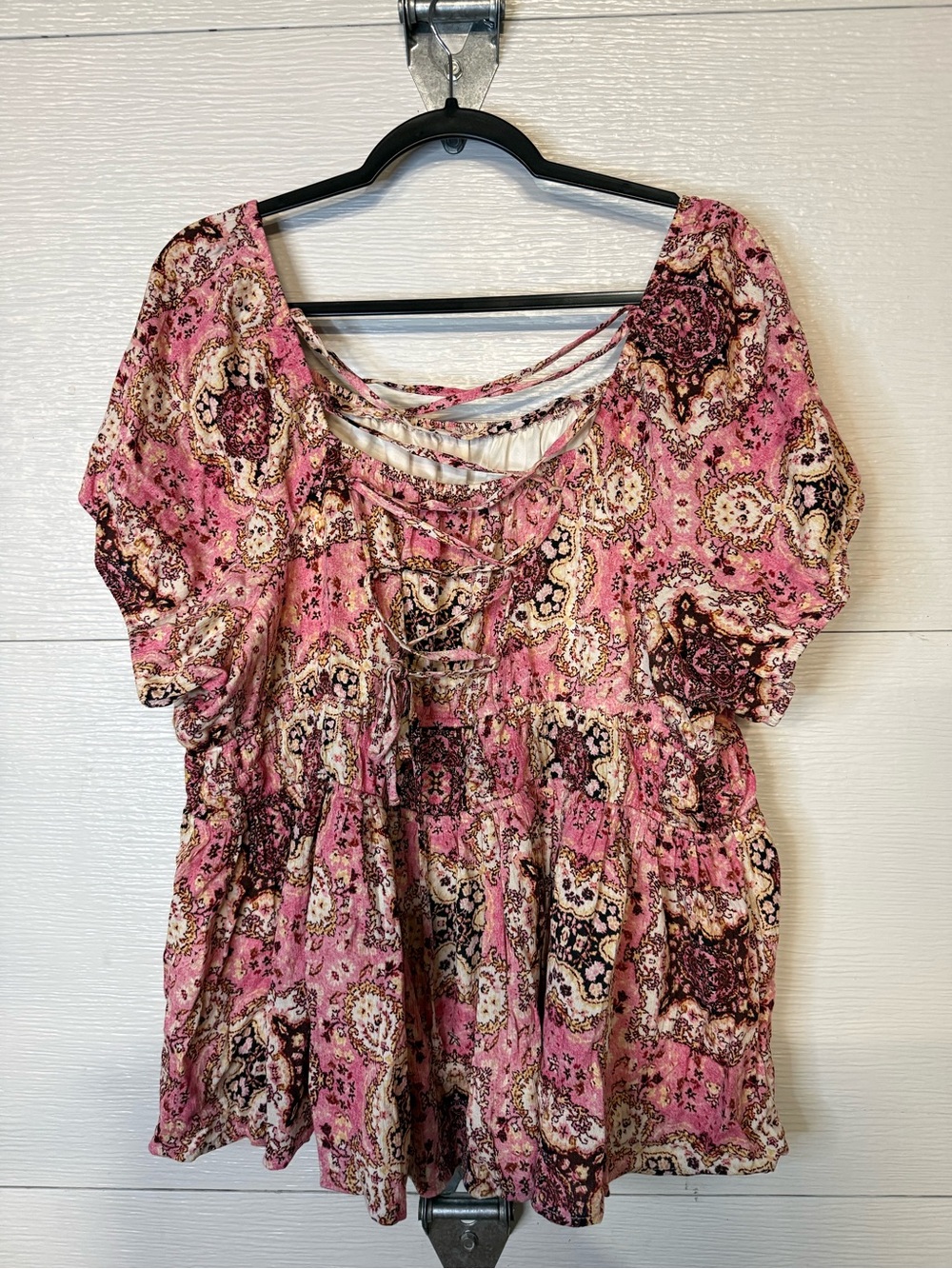TORRID CRINKLE GAUZE CRISS CROSS BACK TOO 3X 22-24 - Picture 4 of 5